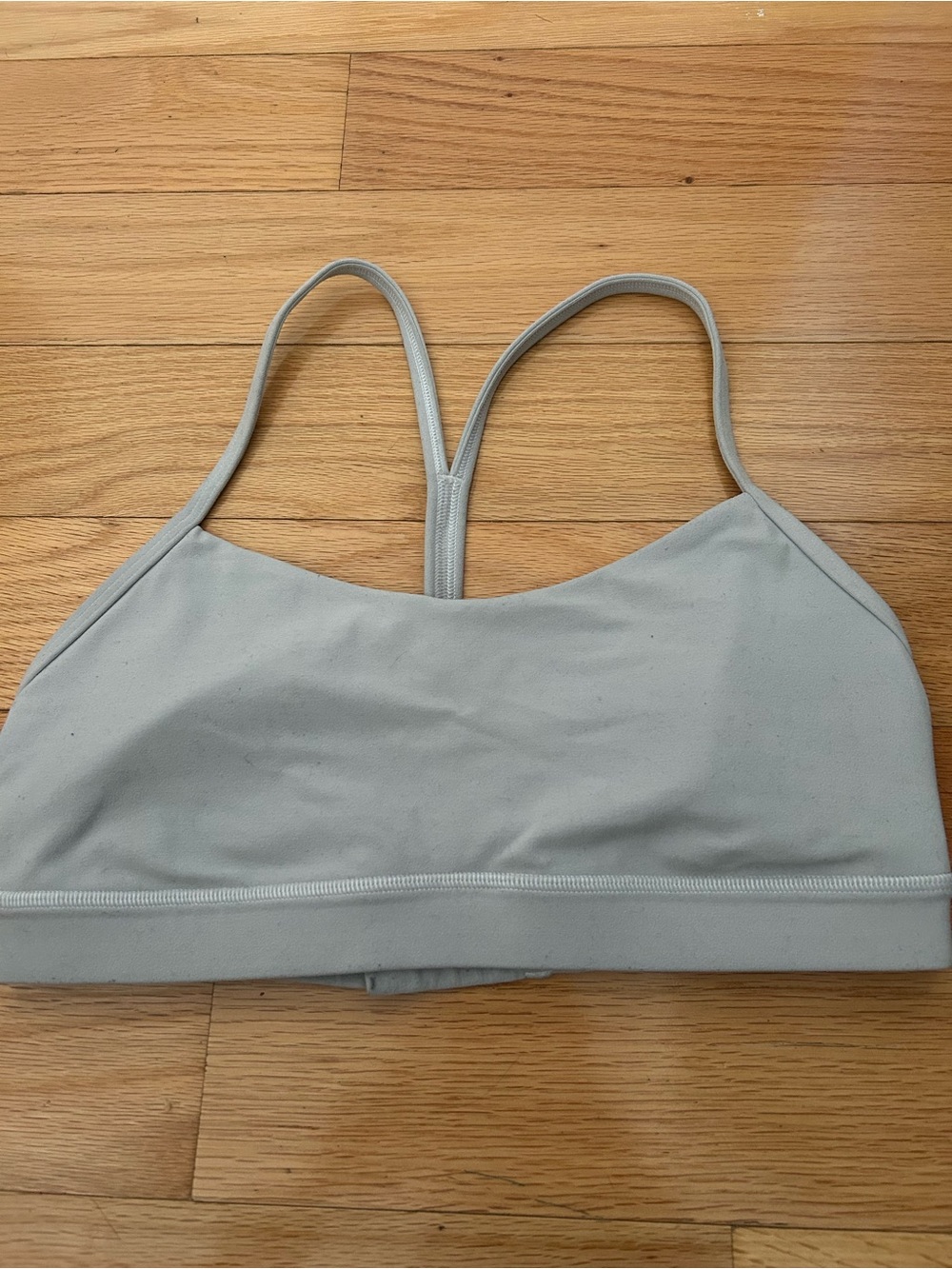 lululemon athletica Light Gray Seamless Strappy Sports Bra